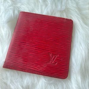 Epi red leather wallet